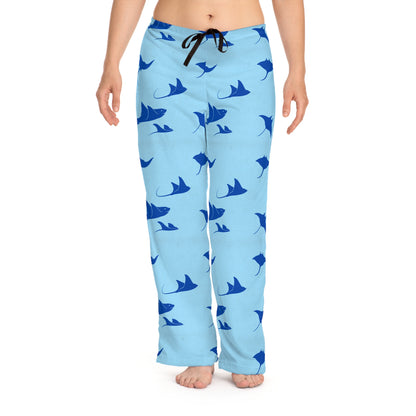 Stingray Women's Pajama Pants, Unique Lounge Sleepwear, Rare Ocean Lover Gift, Beachwear Bottoms, Underwater Animal PJ Trousers