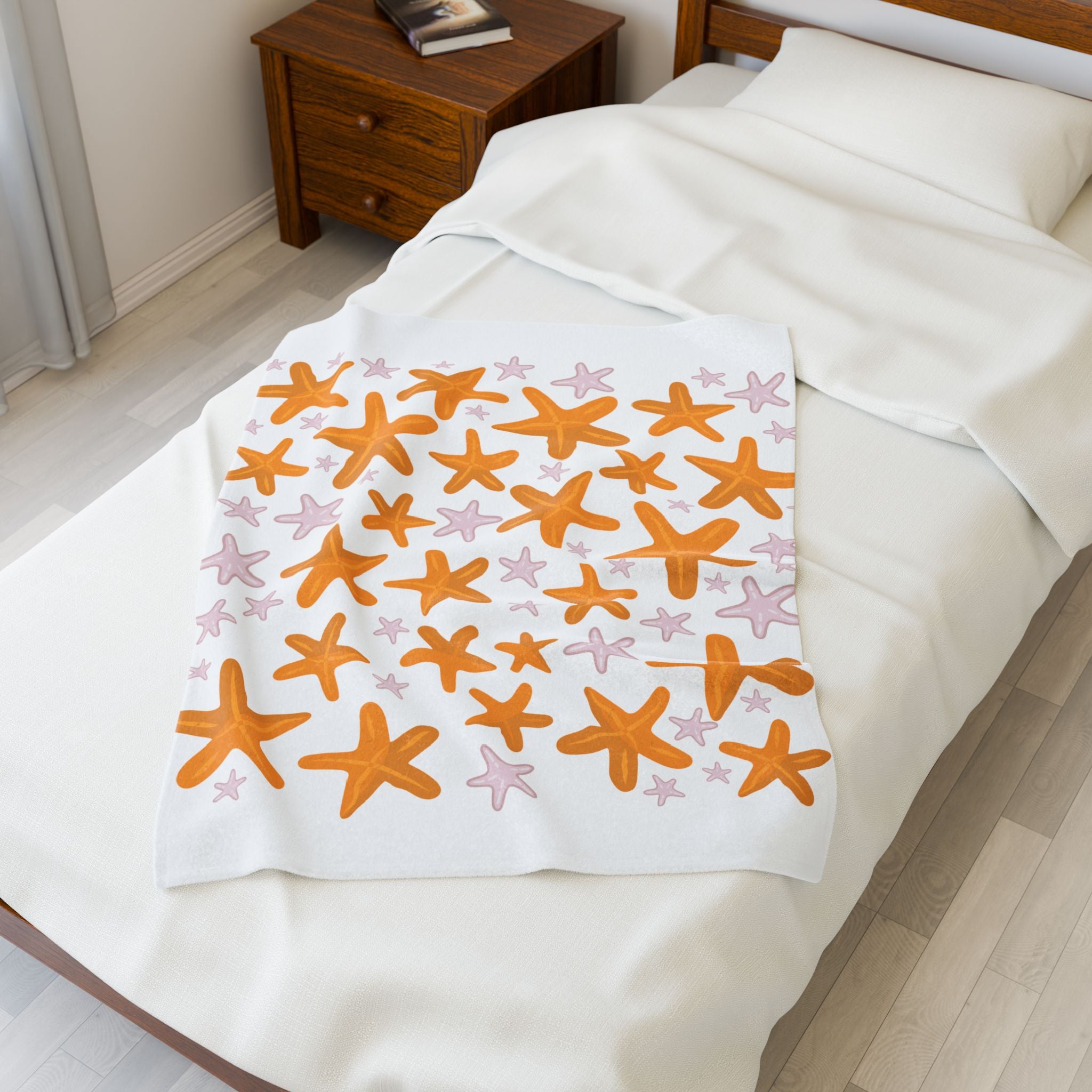 Orange Velveteen Plush Blanket