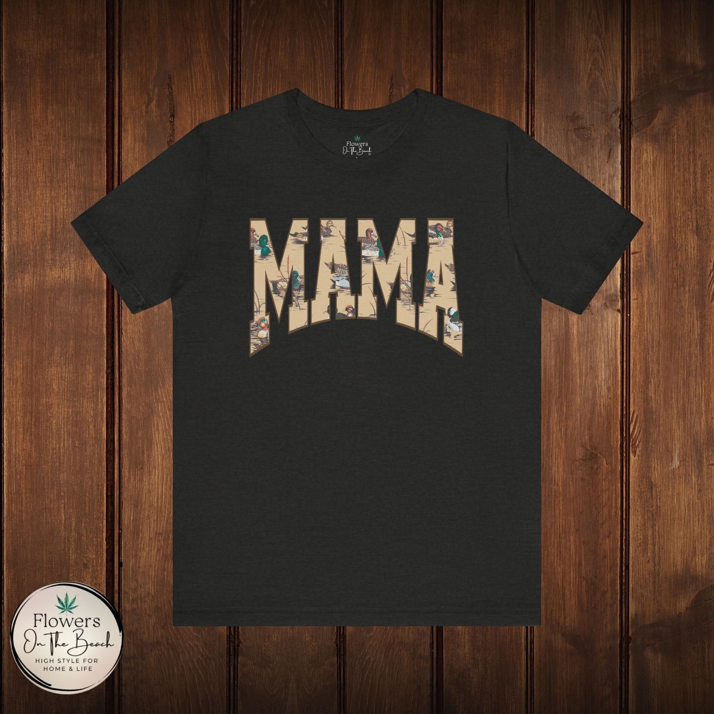 Mama Varsity Letters Duck Tee, Personalized Mama Tee, Mallard Duck Theme Shirt, Country Mama Apparel, Gift for Mom, Wildlife Lover Shirt