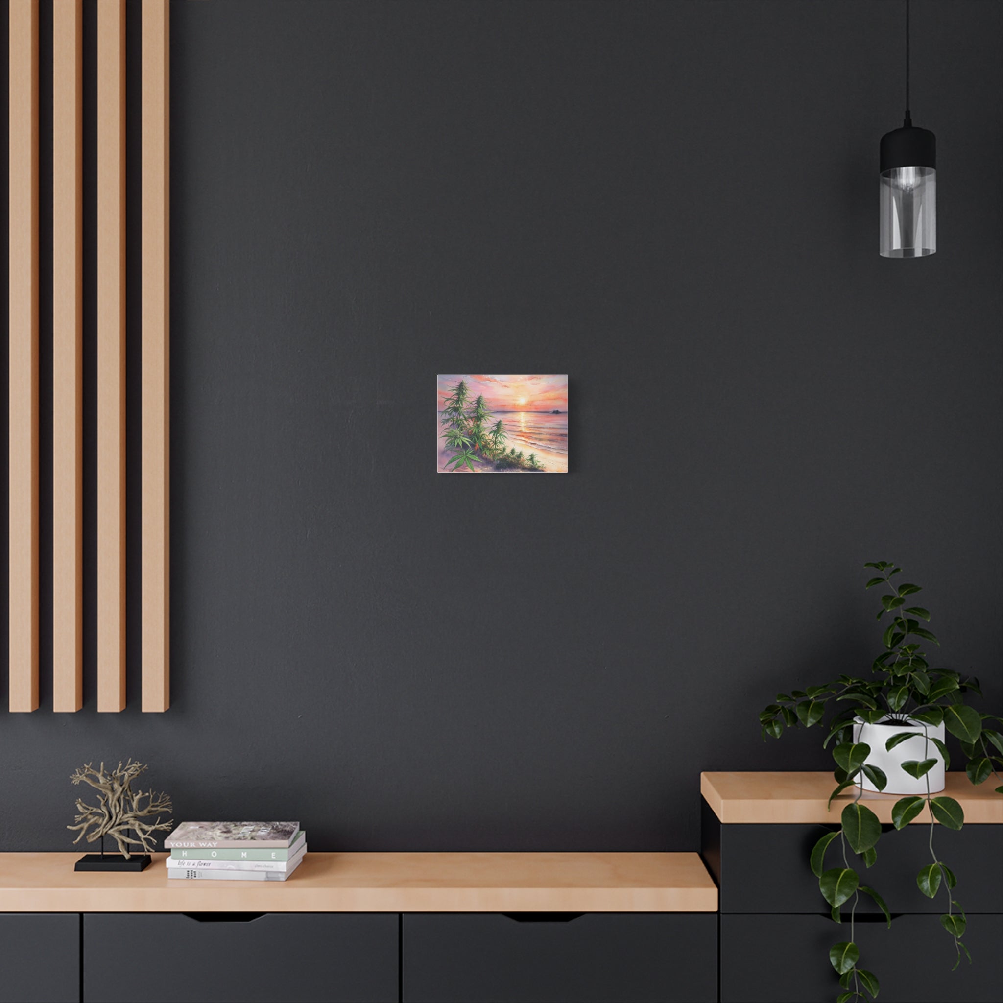 Cannabis Flowers on the Beach Wall Art