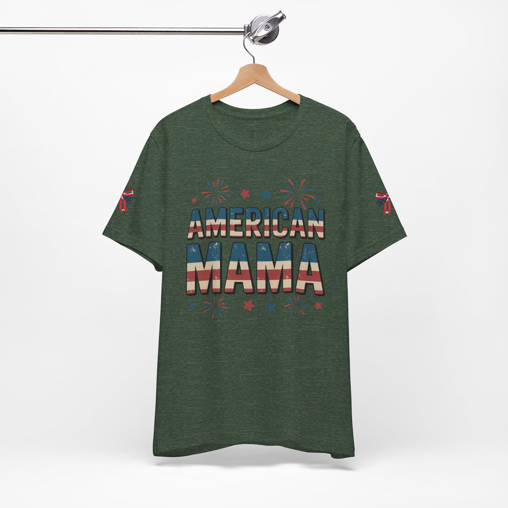 American MAMA 4th of July T-Shirt | Patriotic Mama Tee
