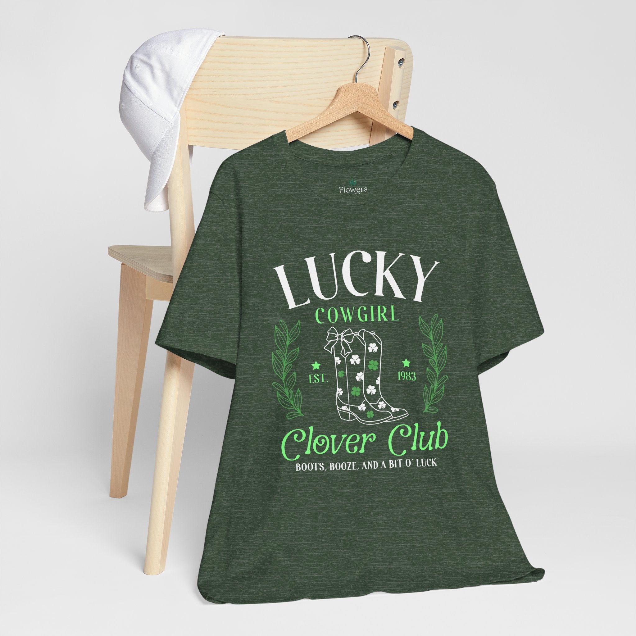 Cowgirl Boots Shamrock Lucky Cowgirl Clover Tee