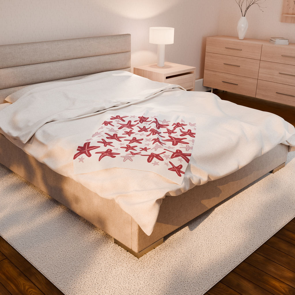 Dark Pink Velveteen Plush Blanket
