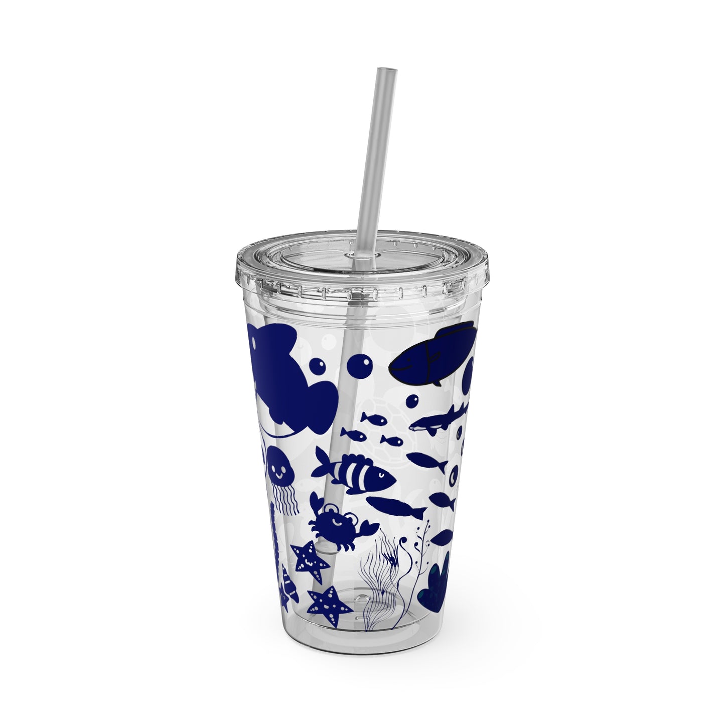 Personalized Kids 16 oz Tumbler with Straw, Kids Who Love Oceans Cup, Personalized Kids Gift