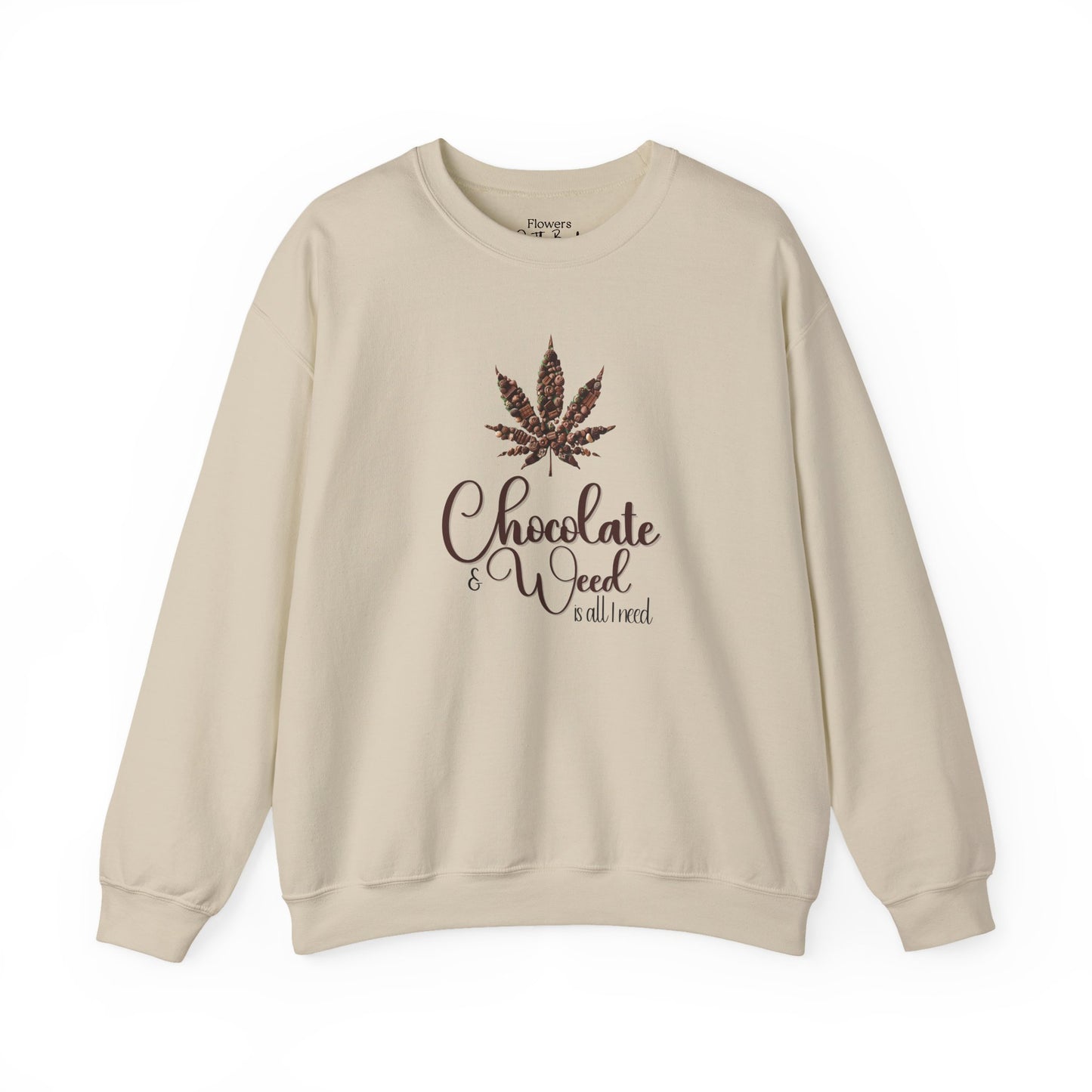 Chocolate and Weed Valentine's Tshirt, Unisex Long Sleeve Tee, Funny Marijuana Shirt, Stoner Gift, Cannabis Lover Top