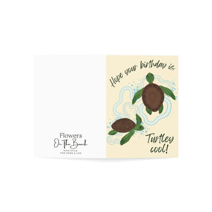 Blank Birthday Cards, Ocean Birthday Card, Turtle Lover Birthday Card, Turtley Awesome Card, Ocean Theme Birthday Card