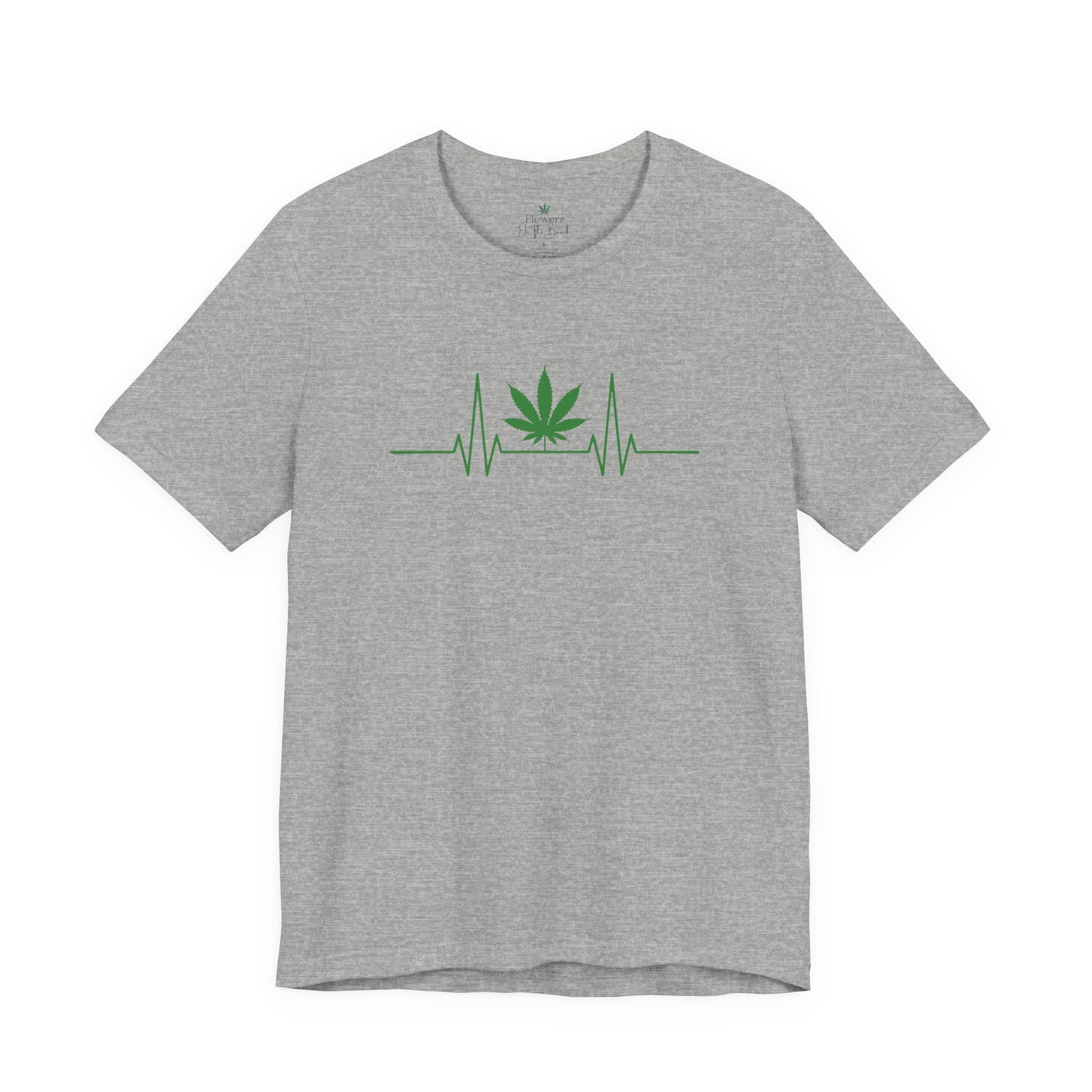 Weed Leaf Heartbeat T-Shirt, Marijuana Plant Tee, Cannabis Lover Shirt, 420 Gift, Unisex Jersey Top