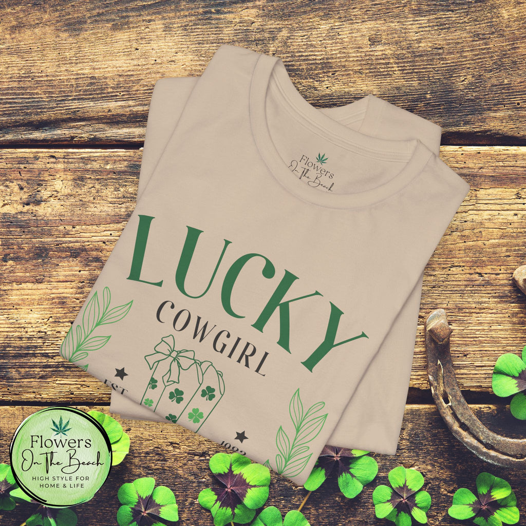 Cowgirl Boots Shamrock Lucky Cowgirl Clover Tee