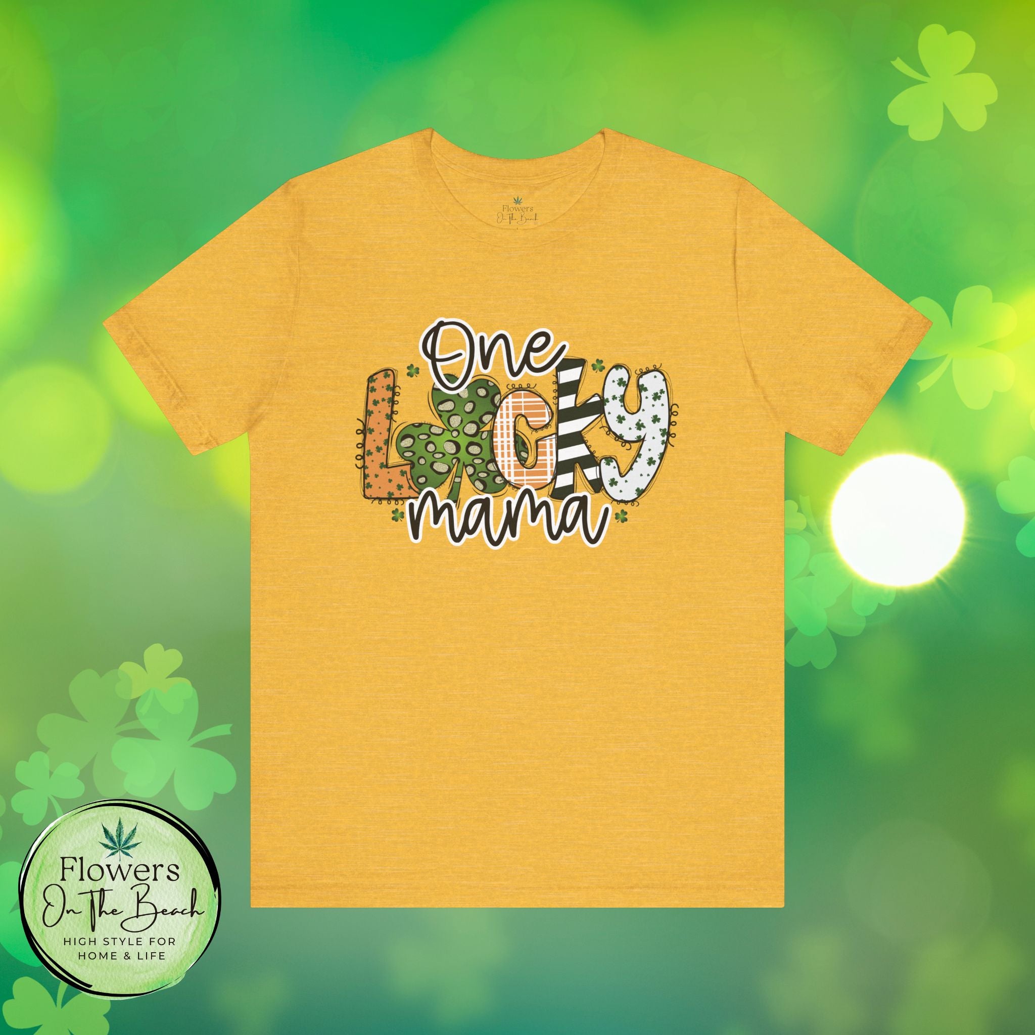 St Patrick's Day Cheetah Print Tee, Lucky Mama Tee