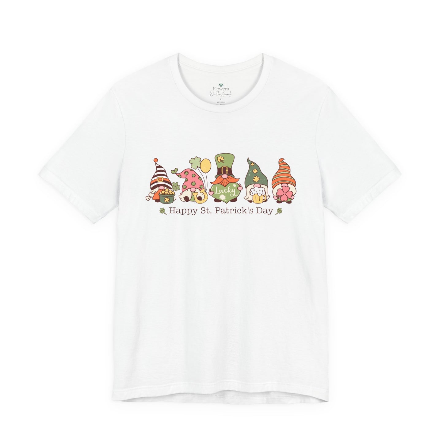 St Patrick's Day Tee, Gnomes Shirt, Happy St Patricks Day T-Shirt, Unisex Jersey, Holiday Gift, Green Clover Top
