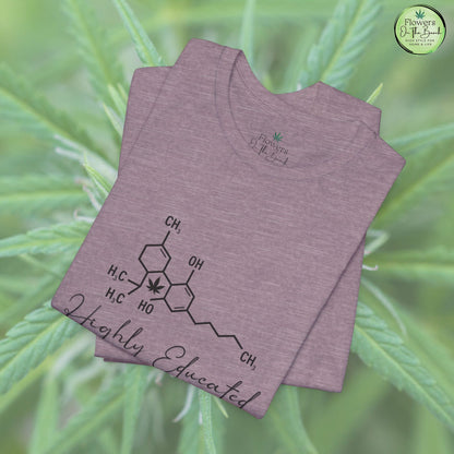Stoner Pun Tee, Cannabis Chemistry Shirt, Highly Educated Tshirt, Funny Weed Top, Unisex Stoner Gift, 420 Apparel