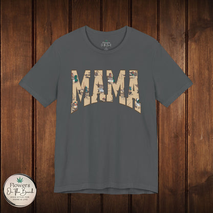 Mama Varsity Letters Duck Tee, Personalized Mama Tee, Mallard Duck Theme Shirt, Country Mama Apparel, Gift for Mom, Wildlife Lover Shirt