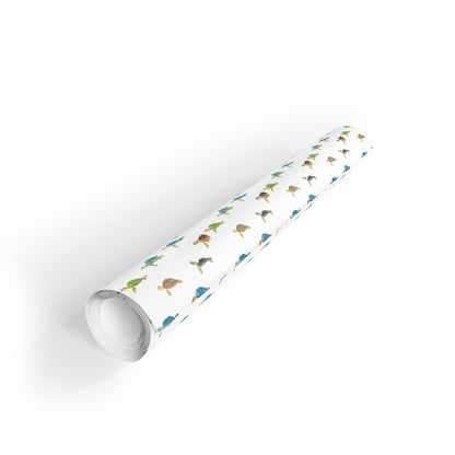 Turtle Gift Wrap Paper, Sea Turtle Wrapping Paper, Ocean Animal Lovers Gift Wrap, Cute Turtle Gift Wrap
