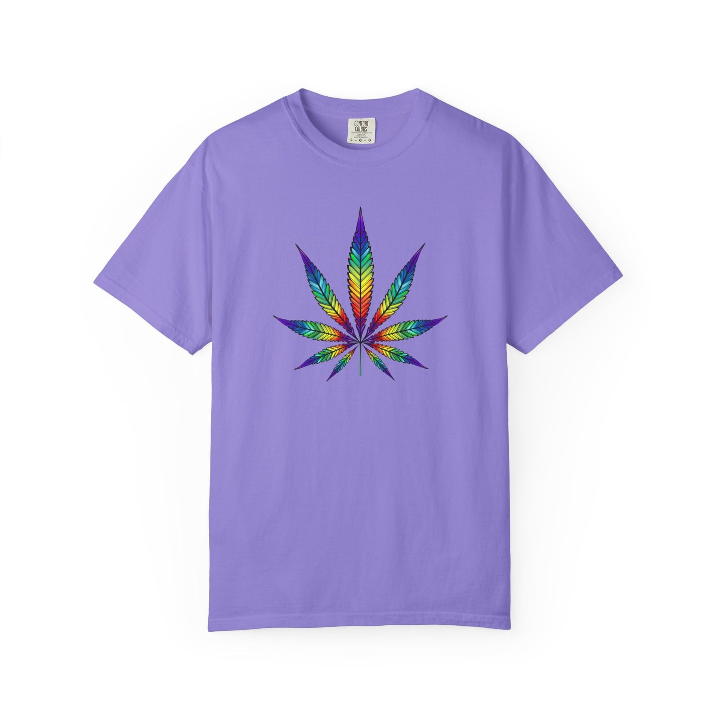 Colorful Cannabis Leaf T-Shirt, Stoner Tshirt Gift