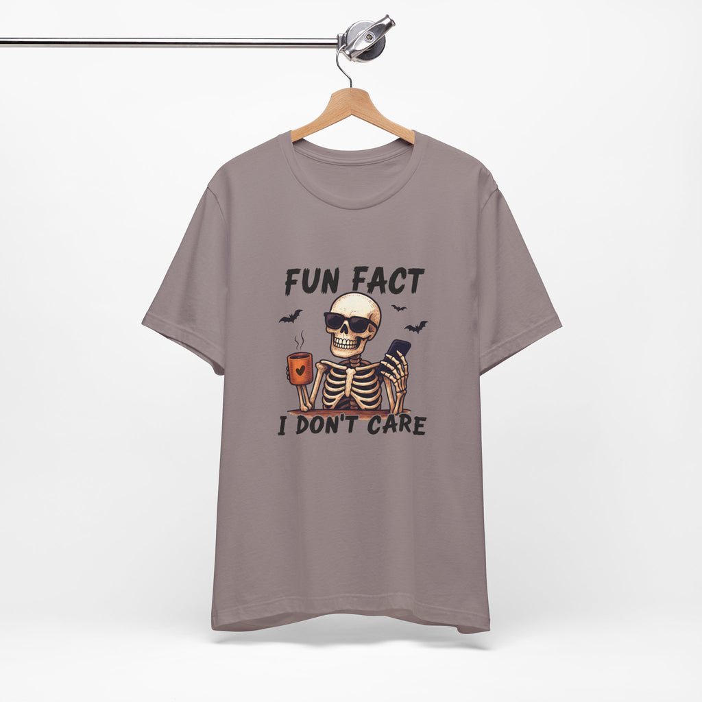Skeleton 'Fun Fact I Don't Care' Halloween Tee