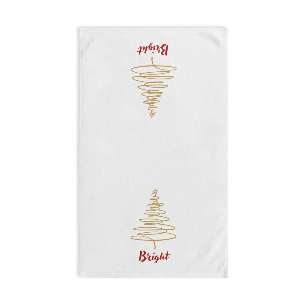 Minimalist Gold Christmas Tree Hand Towel