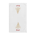 Minimalist Gold Christmas Tree Hand Towel