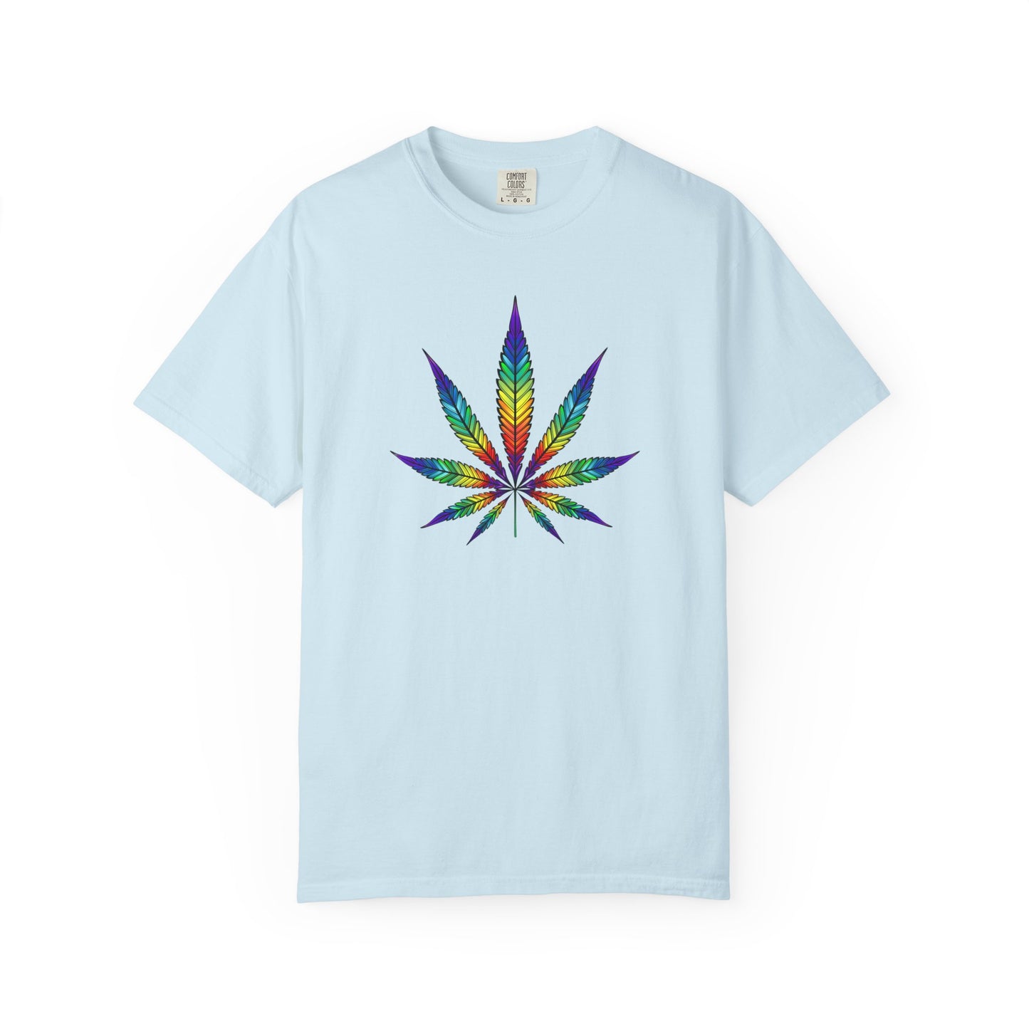 Colorful Cannabis Leaf T-Shirt, Stoner Tshirt Gift