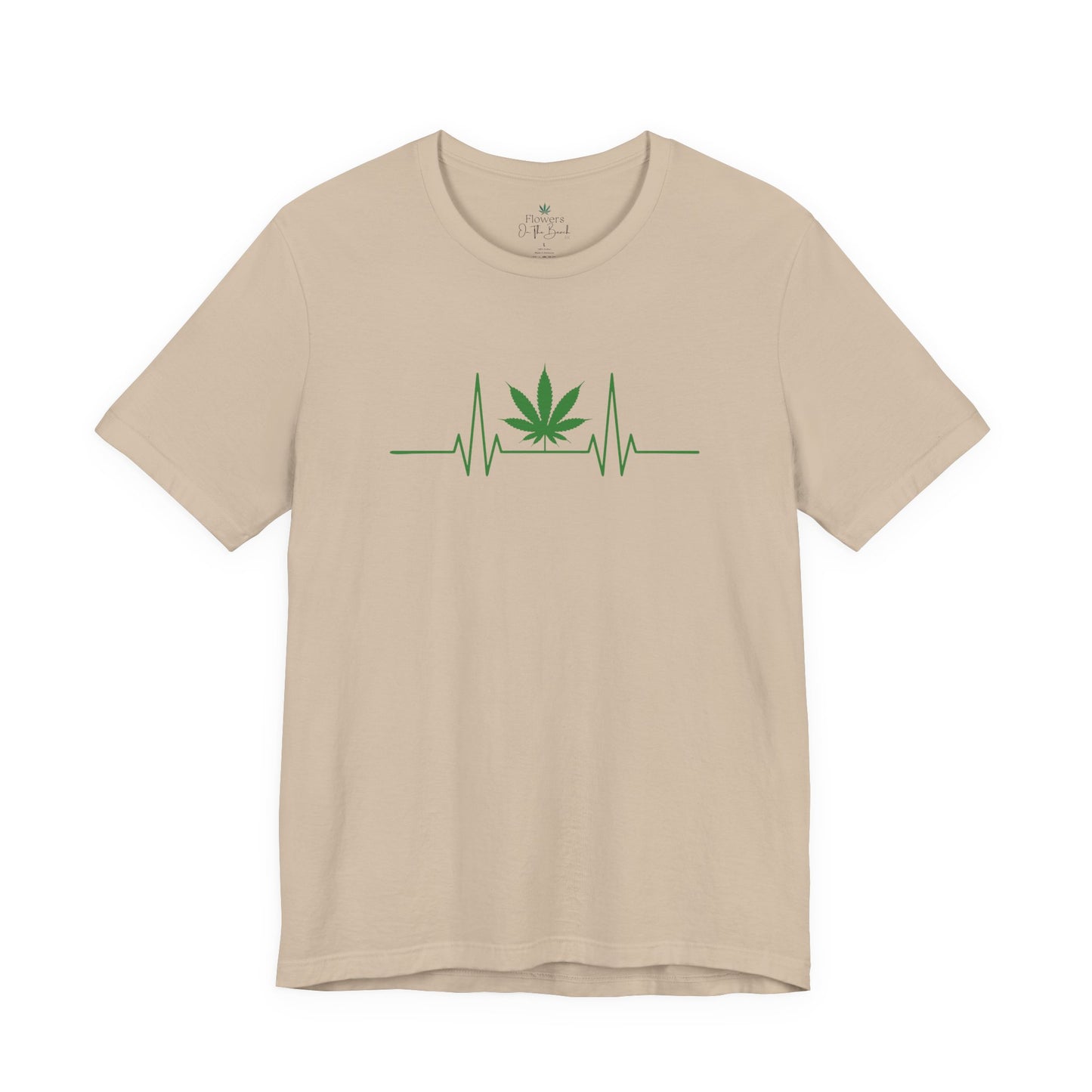 Weed Leaf Heartbeat T-Shirt, Marijuana Plant Tee, Cannabis Lover Shirt, 420 Gift, Unisex Jersey Top
