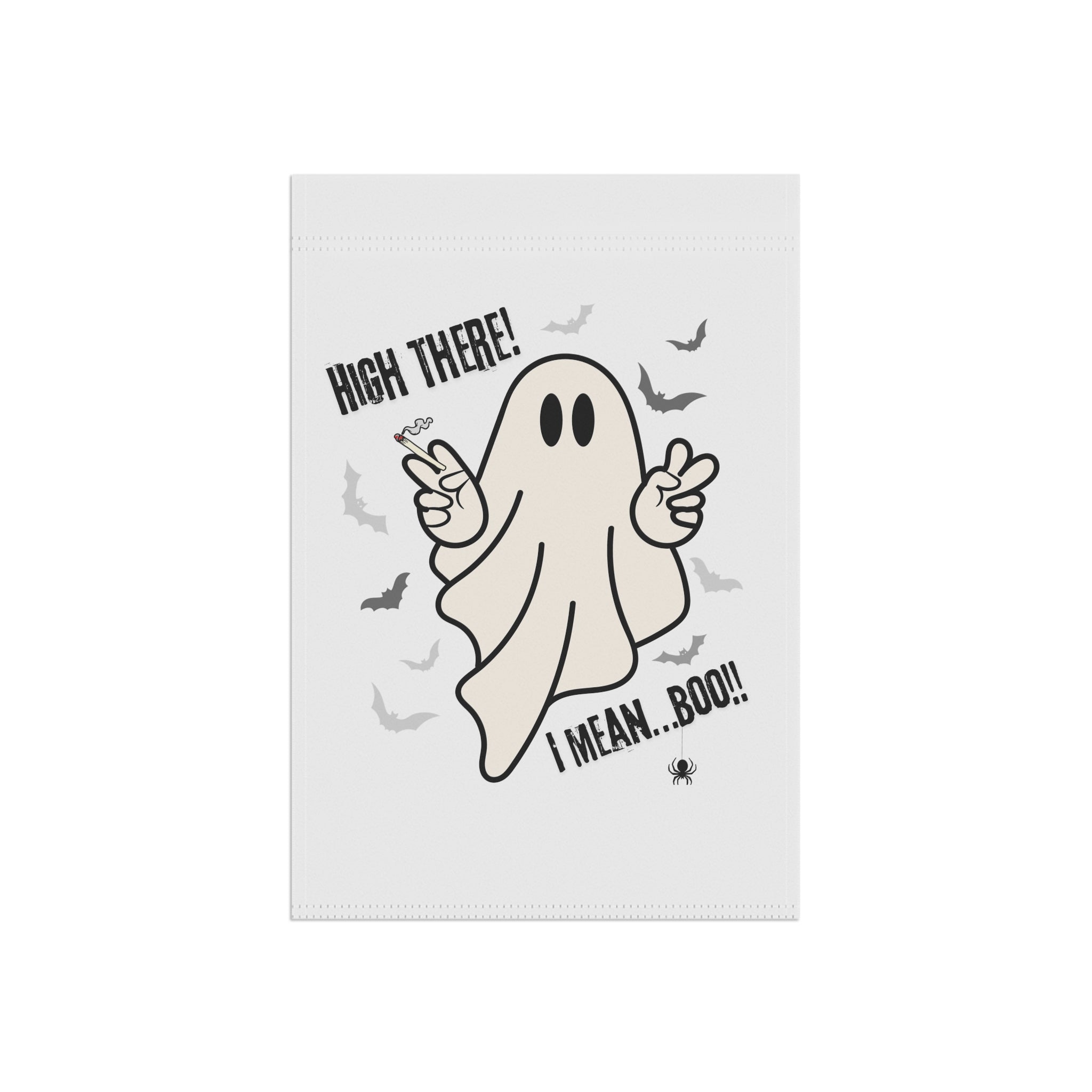 Halloween Pot Smoking Ghost Garden Banner Flag
