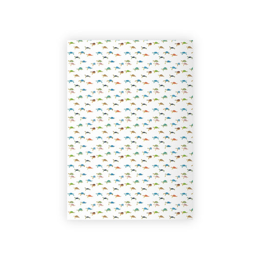 Turtle Gift Wrap Paper, Sea Turtle Wrapping Paper, Ocean Animal Lovers Gift Wrap, Cute Turtle Gift Wrap