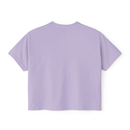 Beachy Women's Boxy Tee, Crop Tshirt, Beach Theme Shirt, Summer Vibes Top, Vacation Apparel
