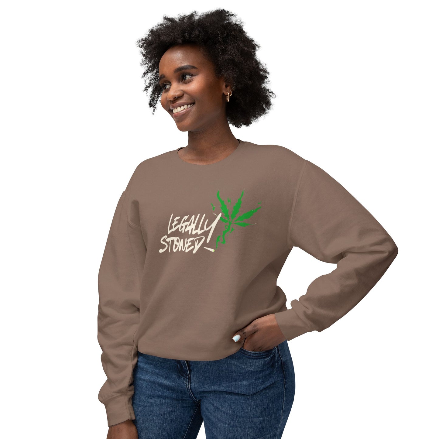 Stoner Gift Long-Sleeved T, Stoner Tshirt Gift, "Legally Stoned" Lightweight Sweatshirt, Gift for Stoner Friend, 420 Sweatshirt