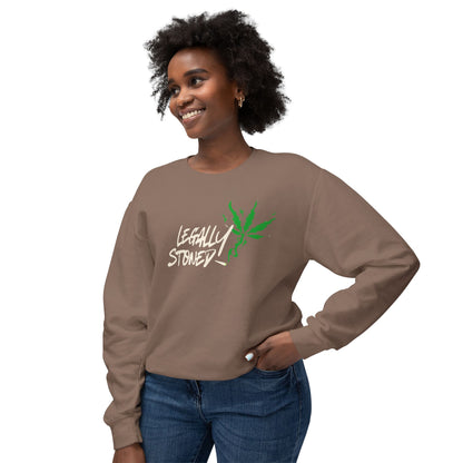 Stoner Gift Long-Sleeved T, Stoner Tshirt Gift, "Legally Stoned" Lightweight Sweatshirt, Gift for Stoner Friend, 420 Sweatshirt