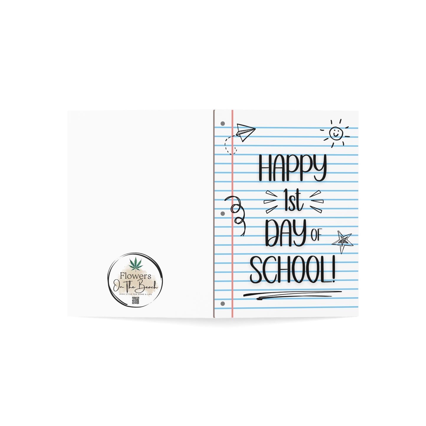 Blank Note Cards, First Day Of School Card,  Teacher Appreciation Card, School Year Card, Gift for First School Day