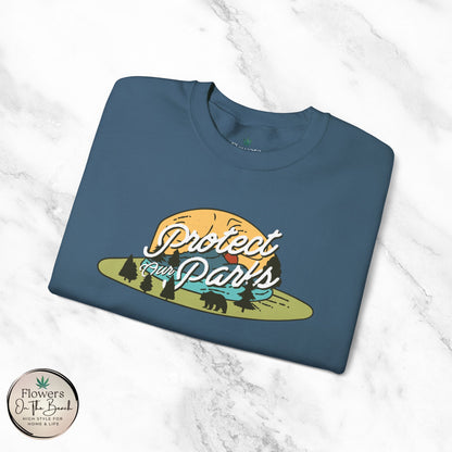 Protect Our Parks Crewneck Sweatshirt, National Parks Sweatshirt, Wanderlust Sweatshirt, Travel Apparel, Protect Our National Parks