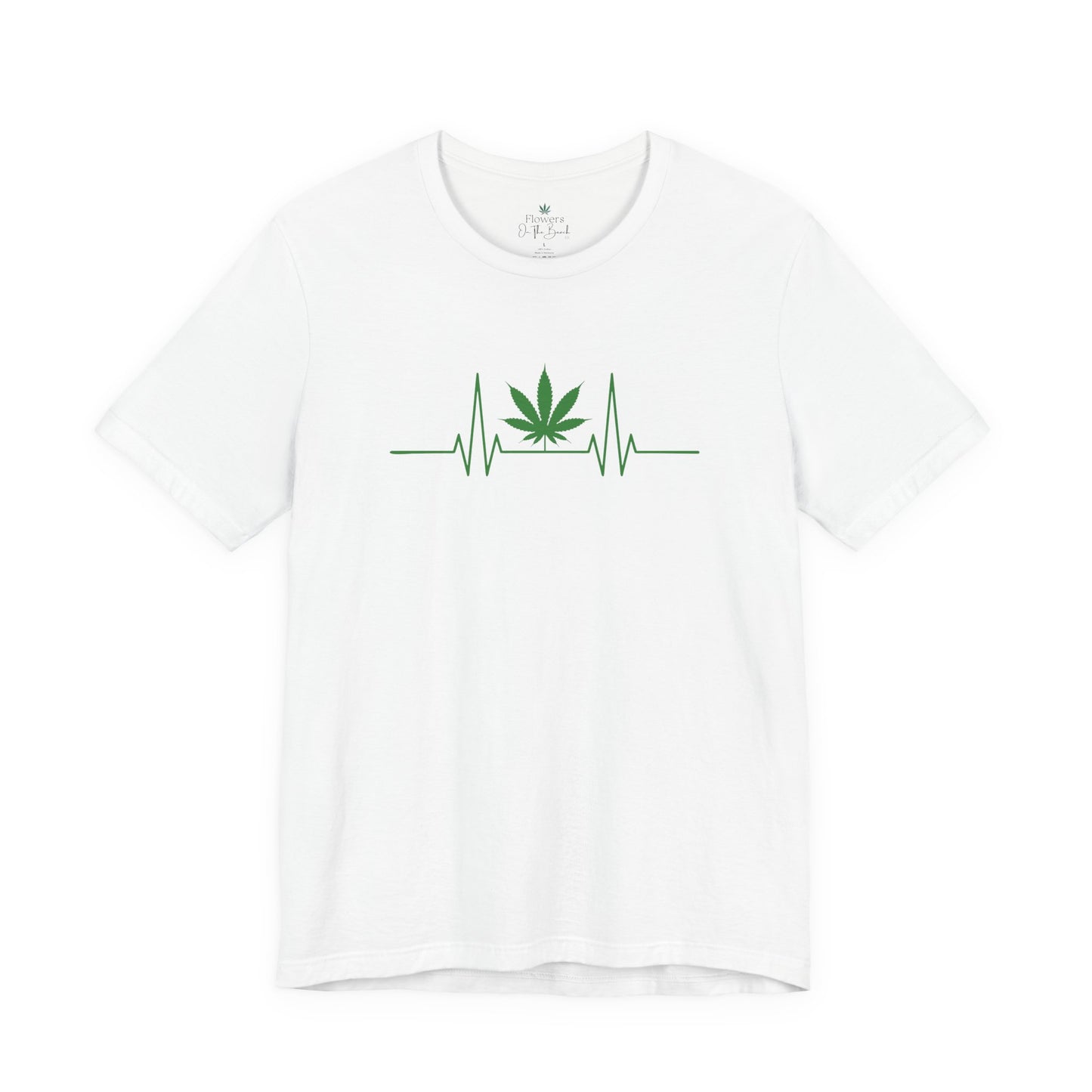 Weed Leaf Heartbeat T-Shirt, Marijuana Plant Tee, Cannabis Lover Shirt, 420 Gift, Unisex Jersey Top