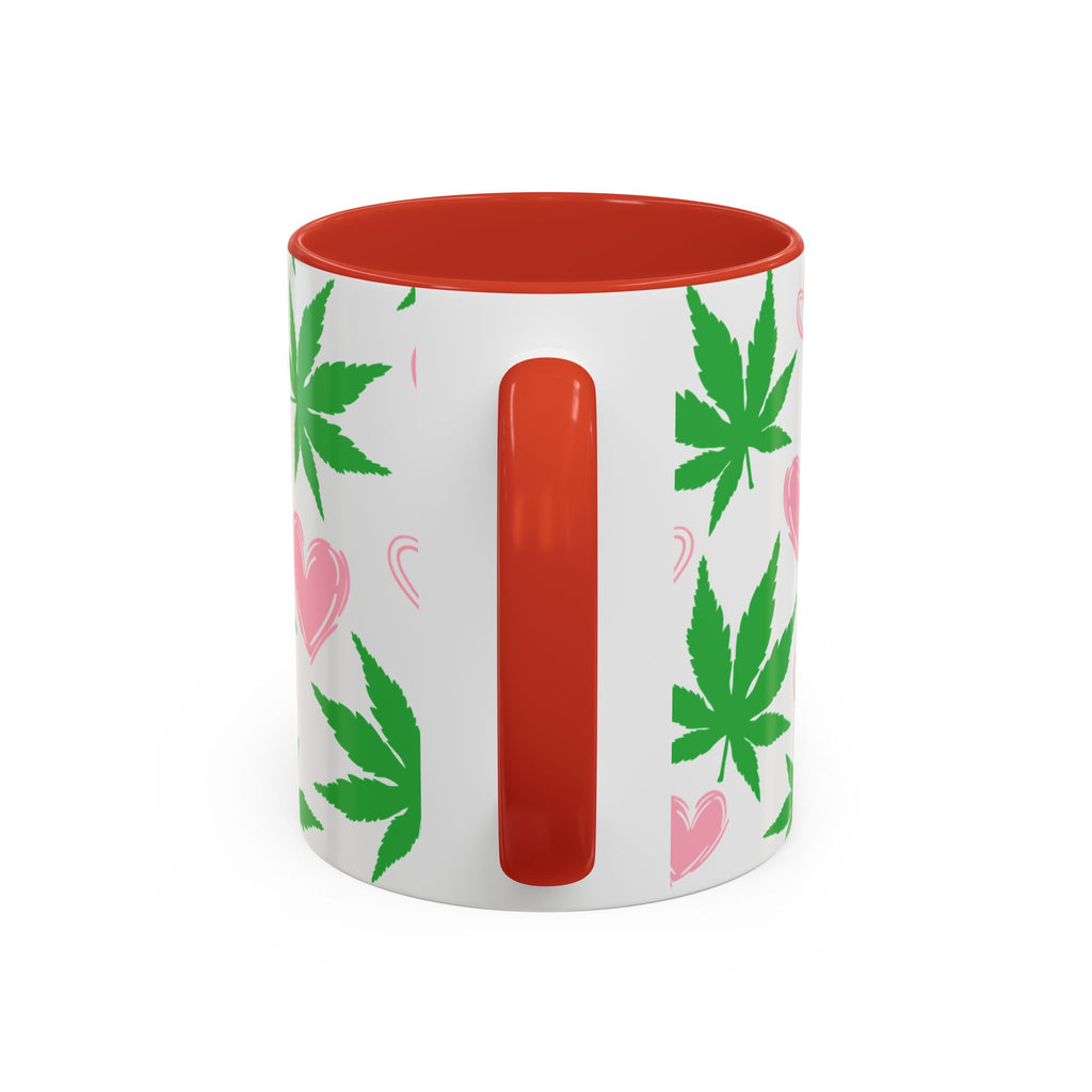 Hearts and Cannabis Ceramic Mug
