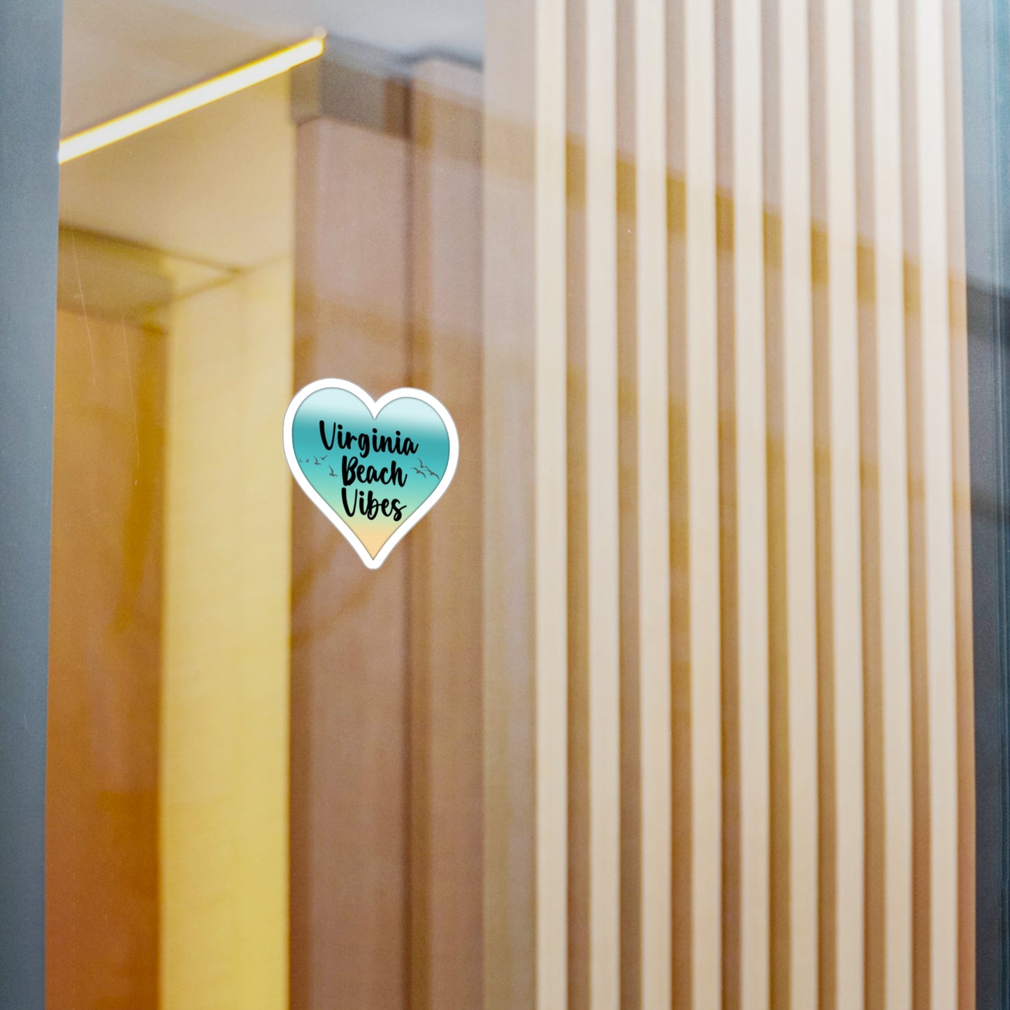 Virginia Beach Vibes Sticker, Colorful Oceanfront Decal, Coastal City Vinyl Decal, Beach Lover Gift, Summer Travel Souvenir, Beach Bum