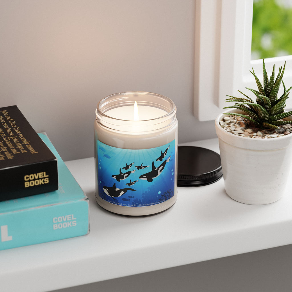 Peaceful Orca Whales Scented Soy Candle
