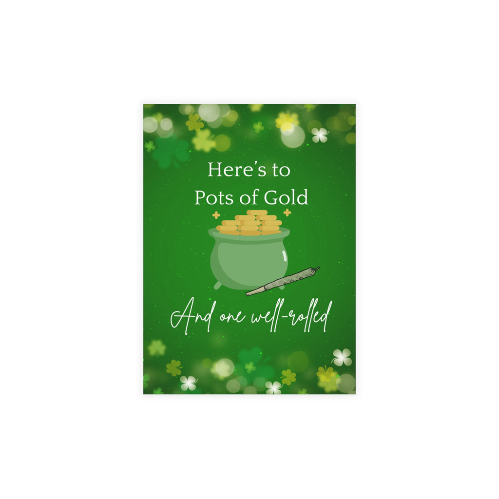 10 pack Postcard Bundle w/envelopes, Clever Cannabis Postcard, Stoner St Patricks Day Postcards,, Gift for Potheads, Marijuana Lovers, 420
