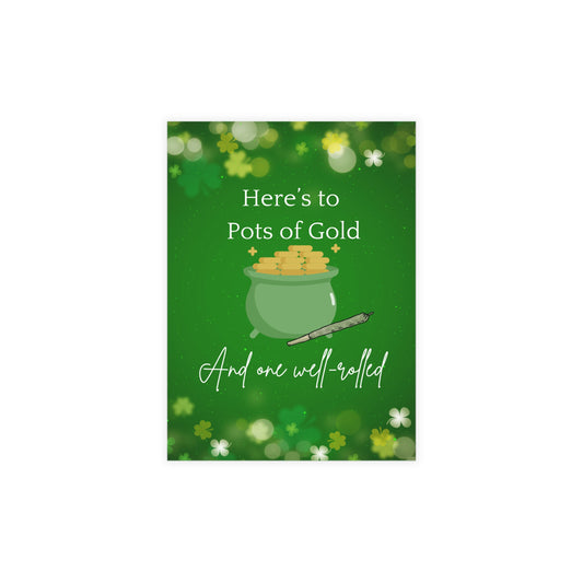 10 pack Postcard Bundle w/envelopes, Clever Cannabis Postcard, Stoner St Patricks Day Postcards,, Gift for Potheads, Marijuana Lovers, 420