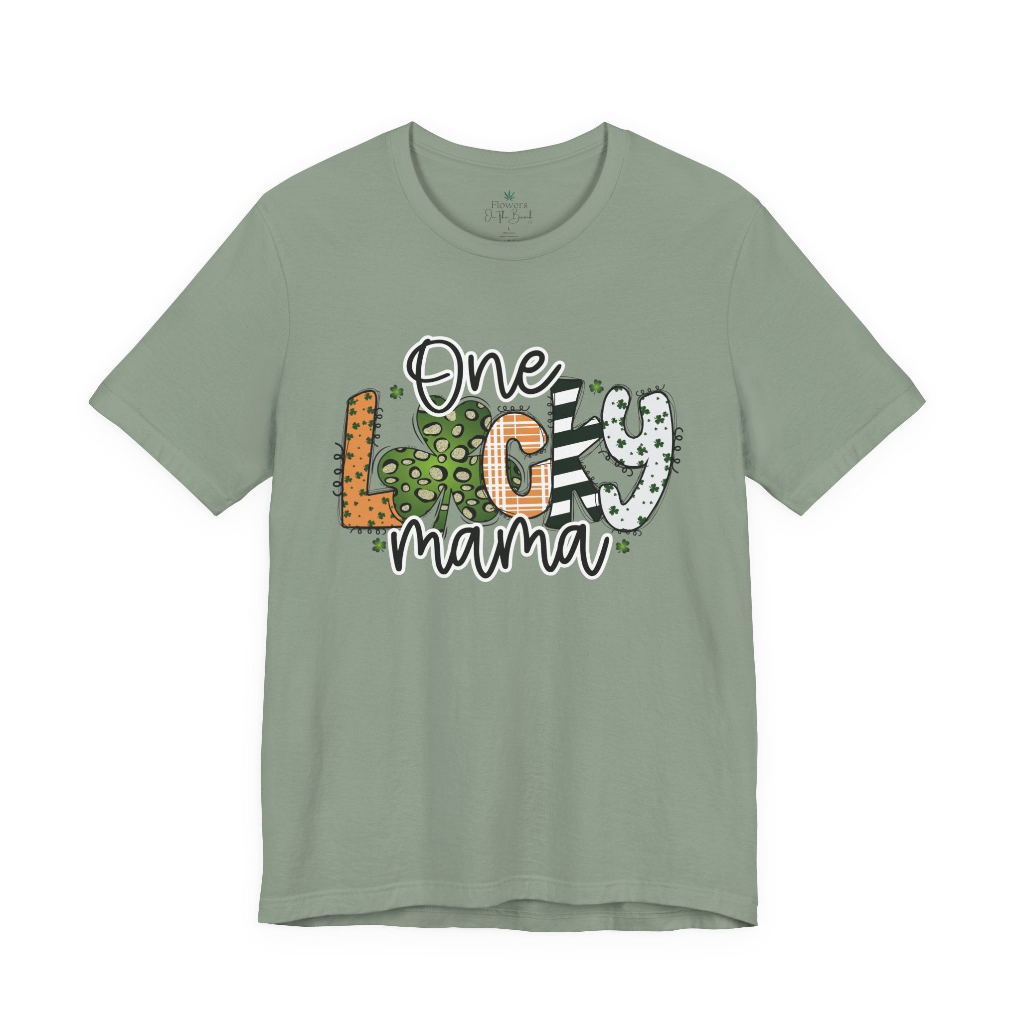 St Patrick's Day Cheetah Print Tee, Lucky Mama Tee