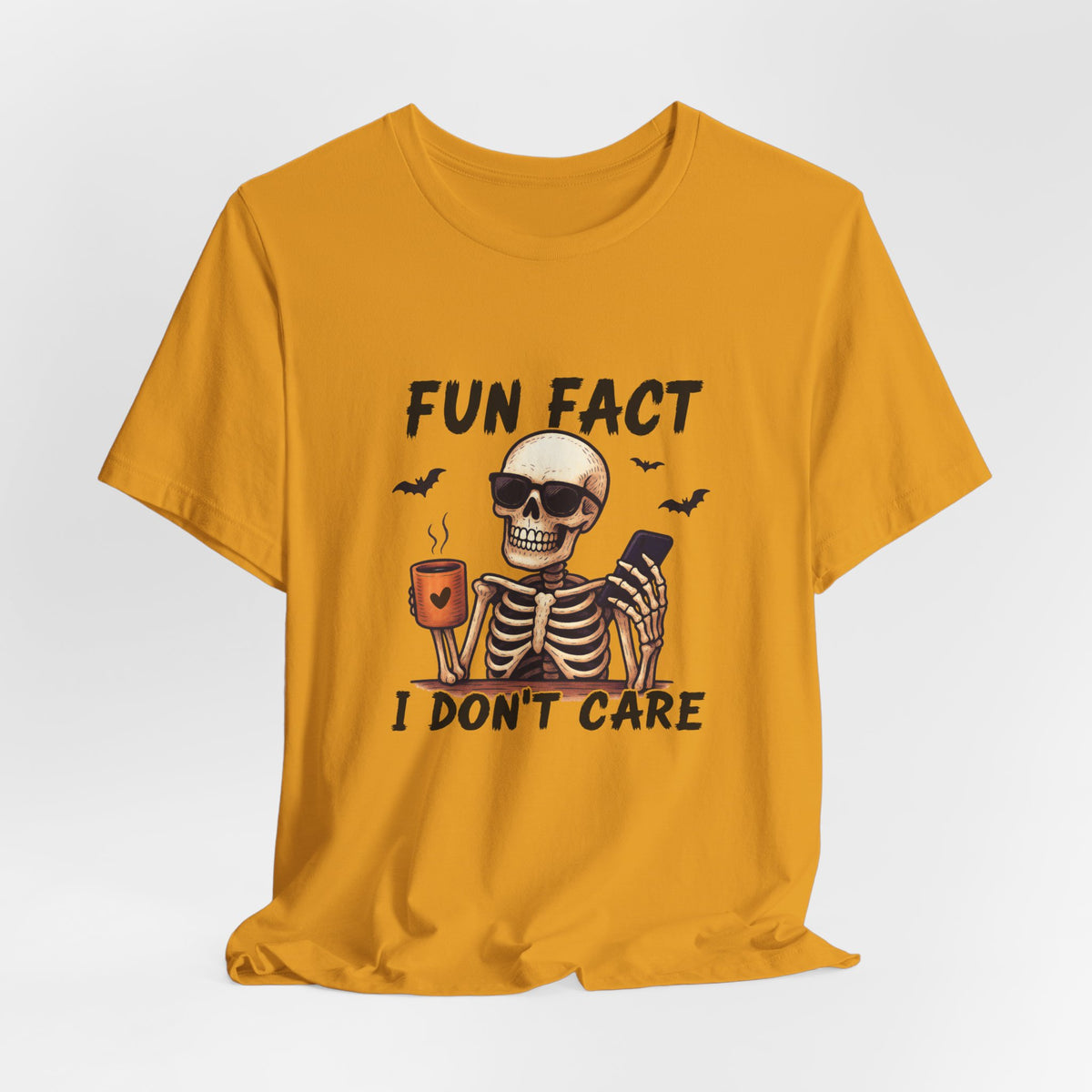 Skeleton 'Fun Fact I Don't Care' Halloween Tee