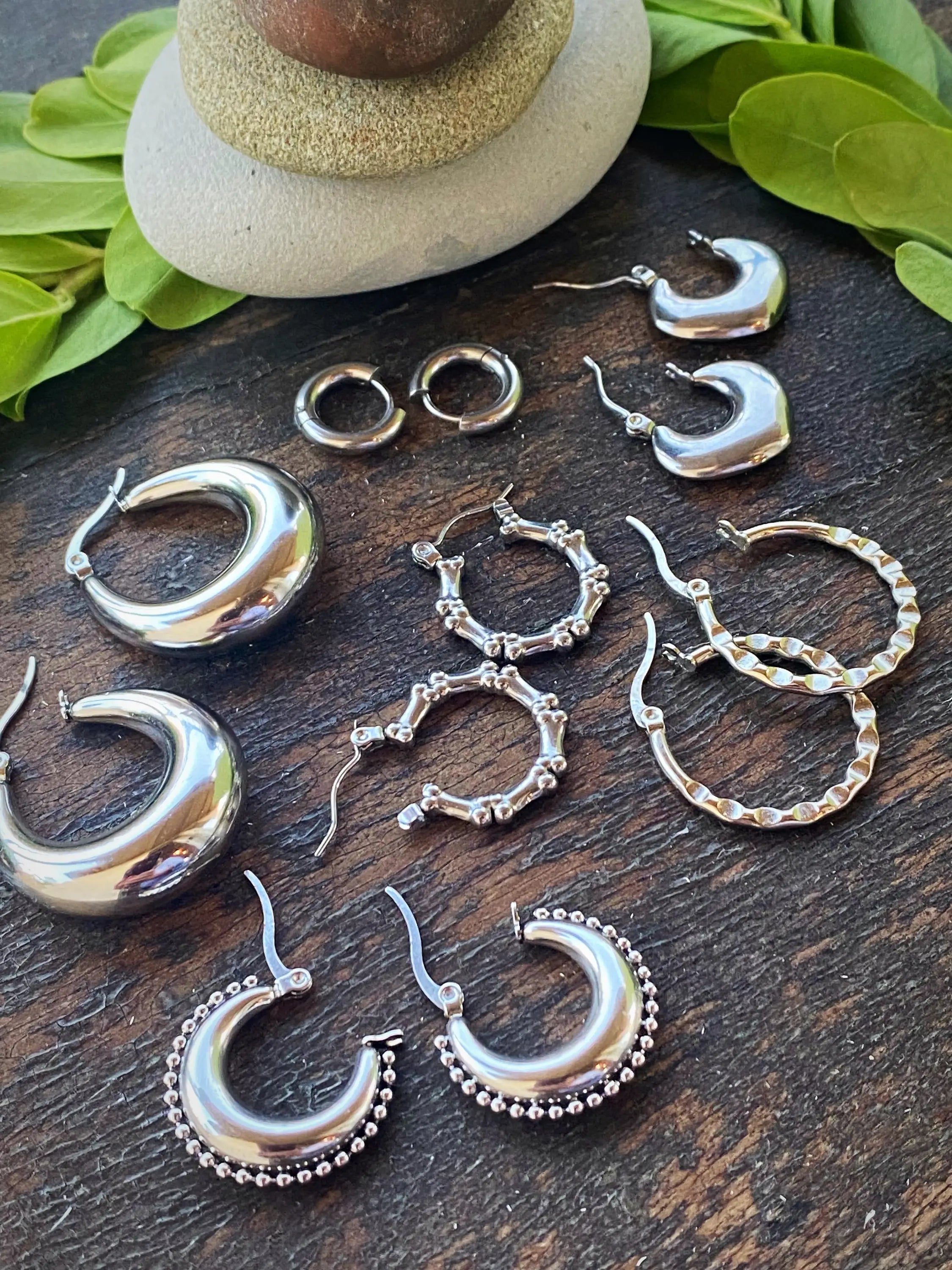 Hammered Hoops Earrings