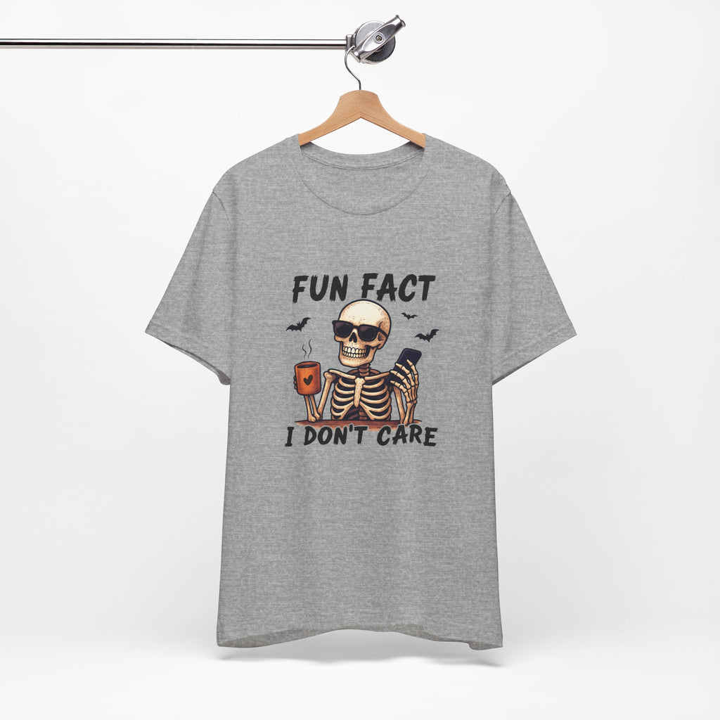 Skeleton 'Fun Fact I Don't Care' Halloween Tee
