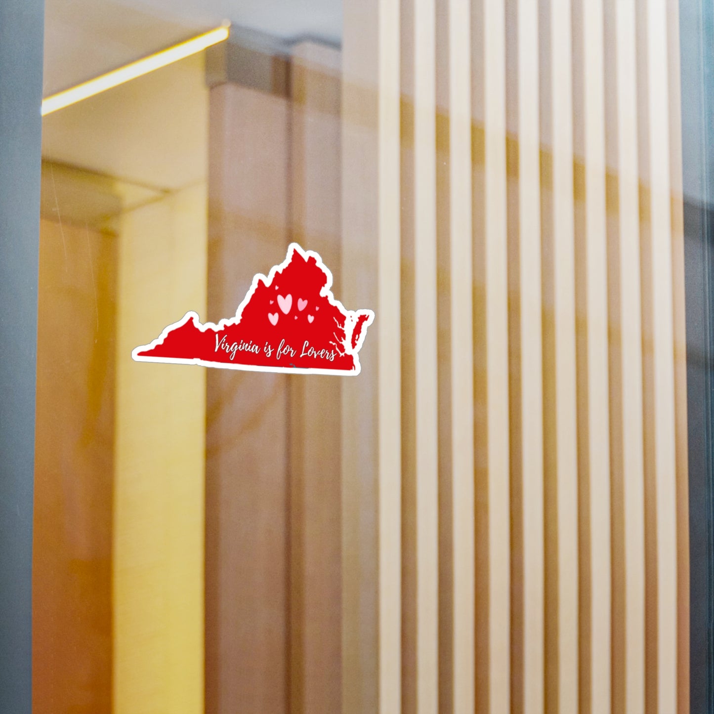 Virginia is for Lovers Sticker, Colorful Oceanfront Decal, Coastal City Vinyl Decal, Beach Lover Gift, Summer Travel Souvenir, Beach Bum Car