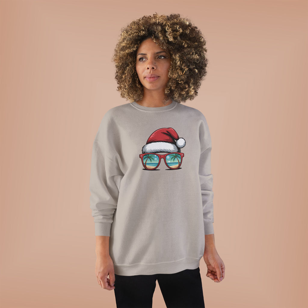 Beach Christmas Santa with Shades Sweatshirt