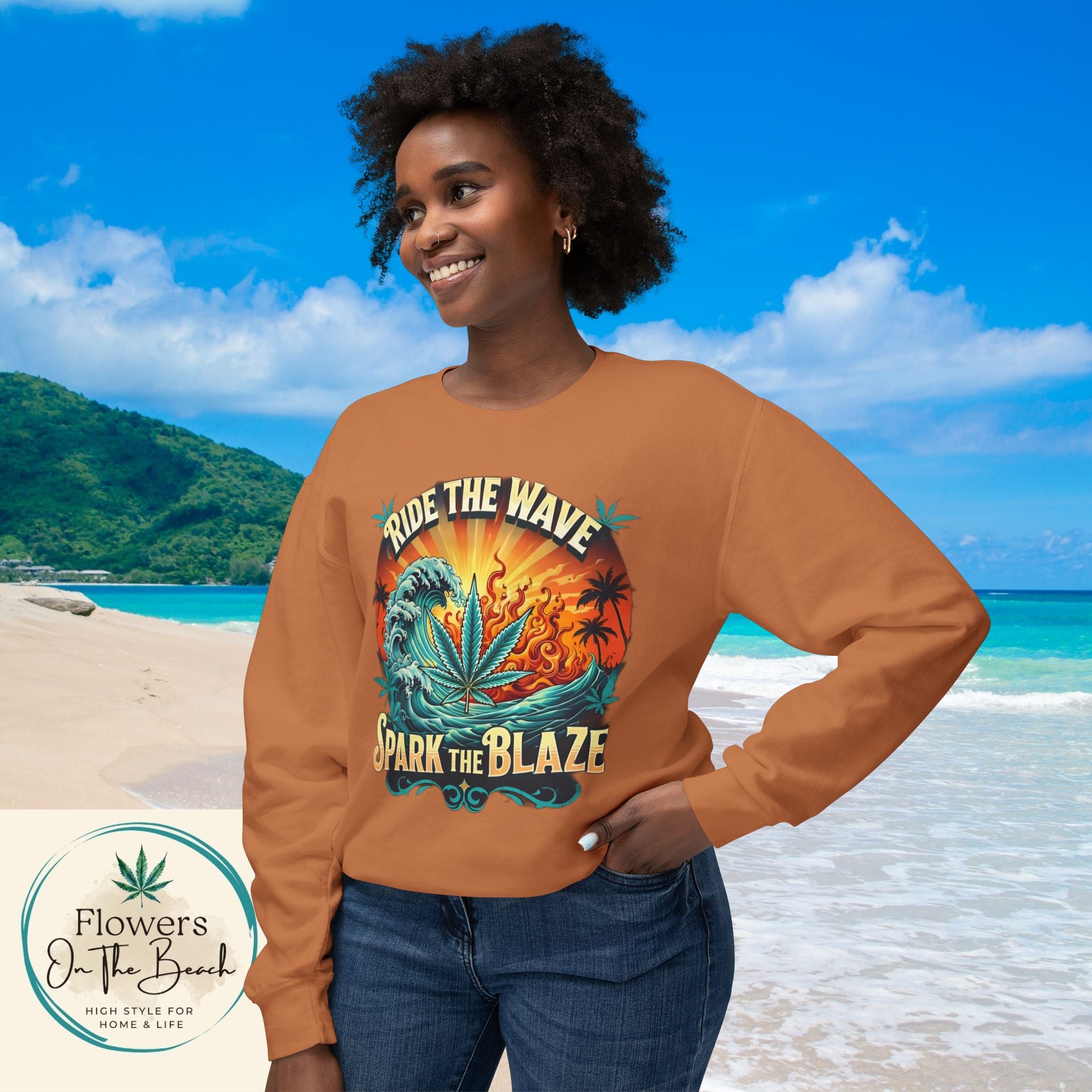 Ride the Wave Spark the Blaze - Lightweight Sweatshirt
