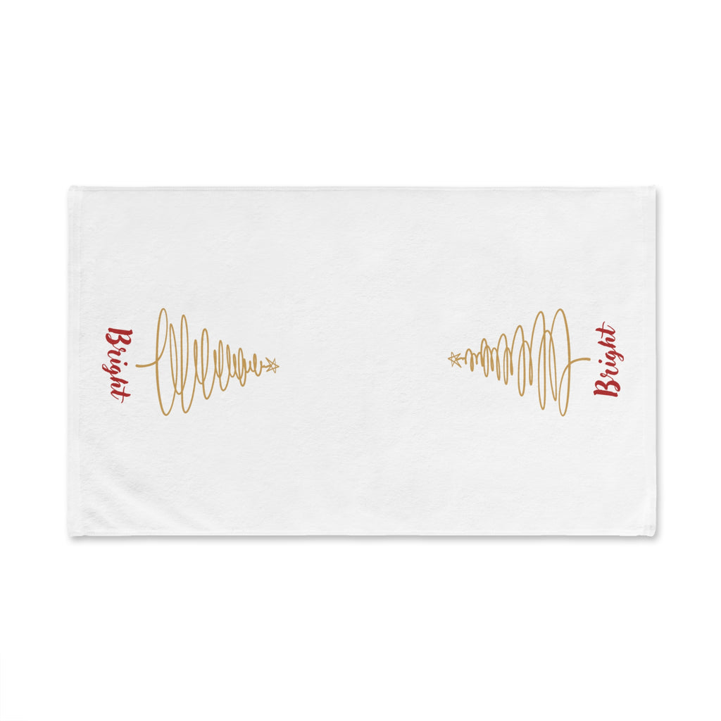Bright - Minimalist Gold Christmas Tree Hand Towel