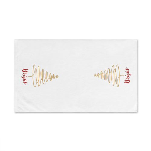 Bright - Minimalist Gold Christmas Tree Hand Towel