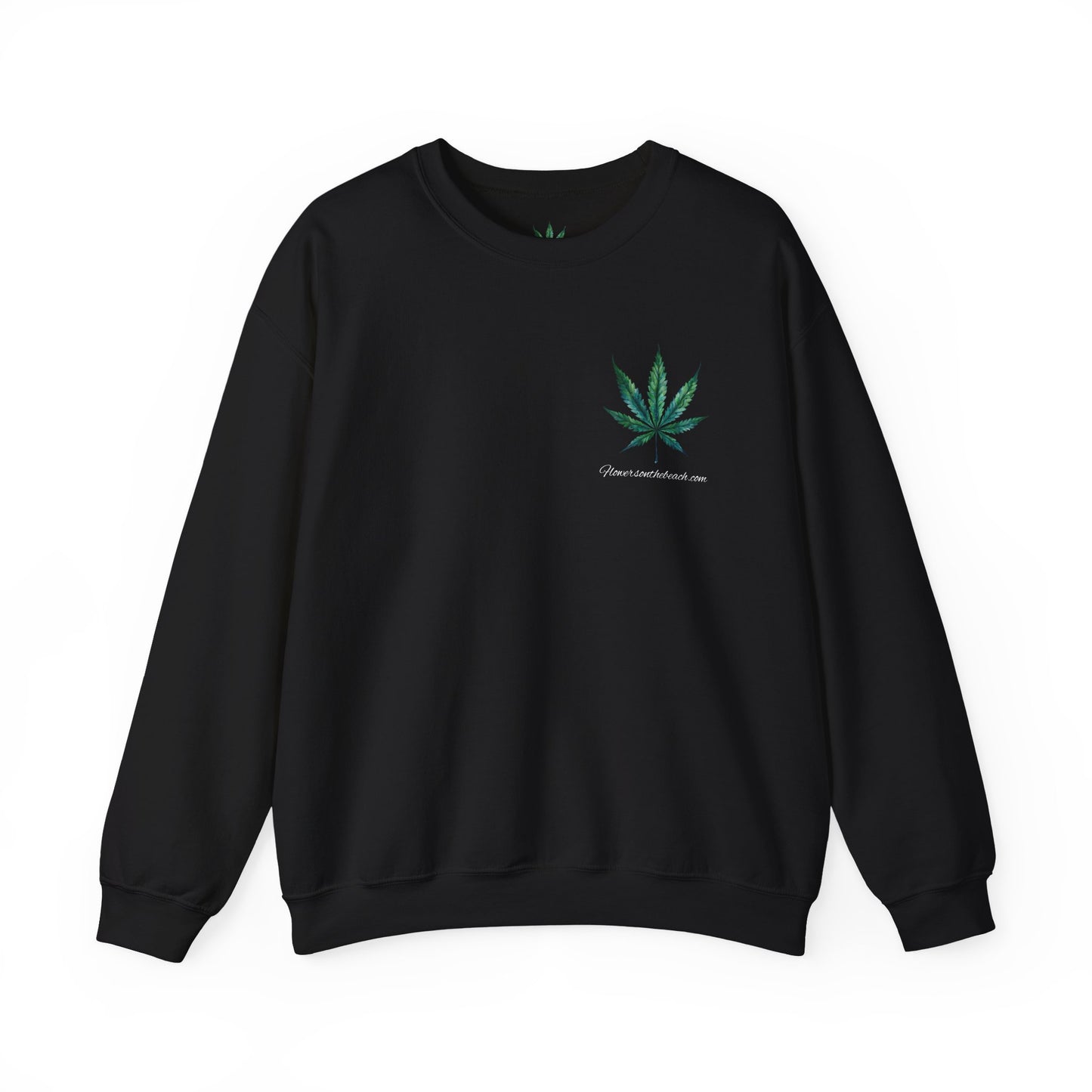 Brand Crewneck, Flowers on the Beach, Stoner Gift, Weed Lover Gift, 420 Gift, Stoner Christmas Gift, Weed Apparel