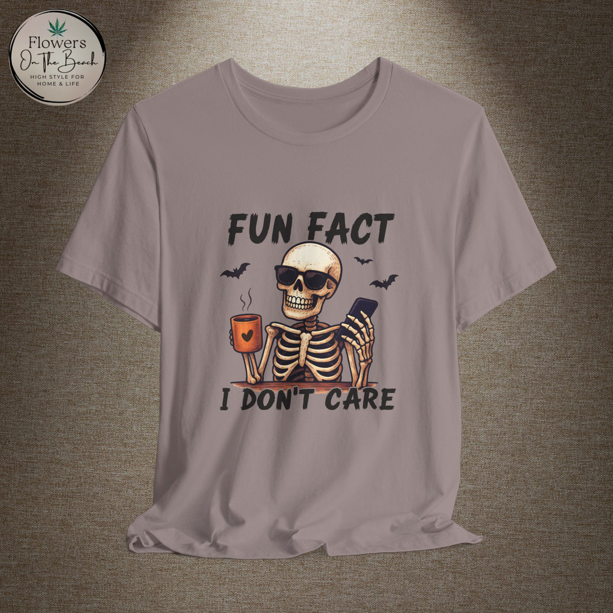 Skeleton 'Fun Fact I Don't Care' Halloween Tee