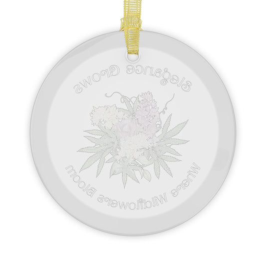 Elegance Grows Ornament, Christmas Ornament, Weed lover gift, Weed Christmas, Gift for Her