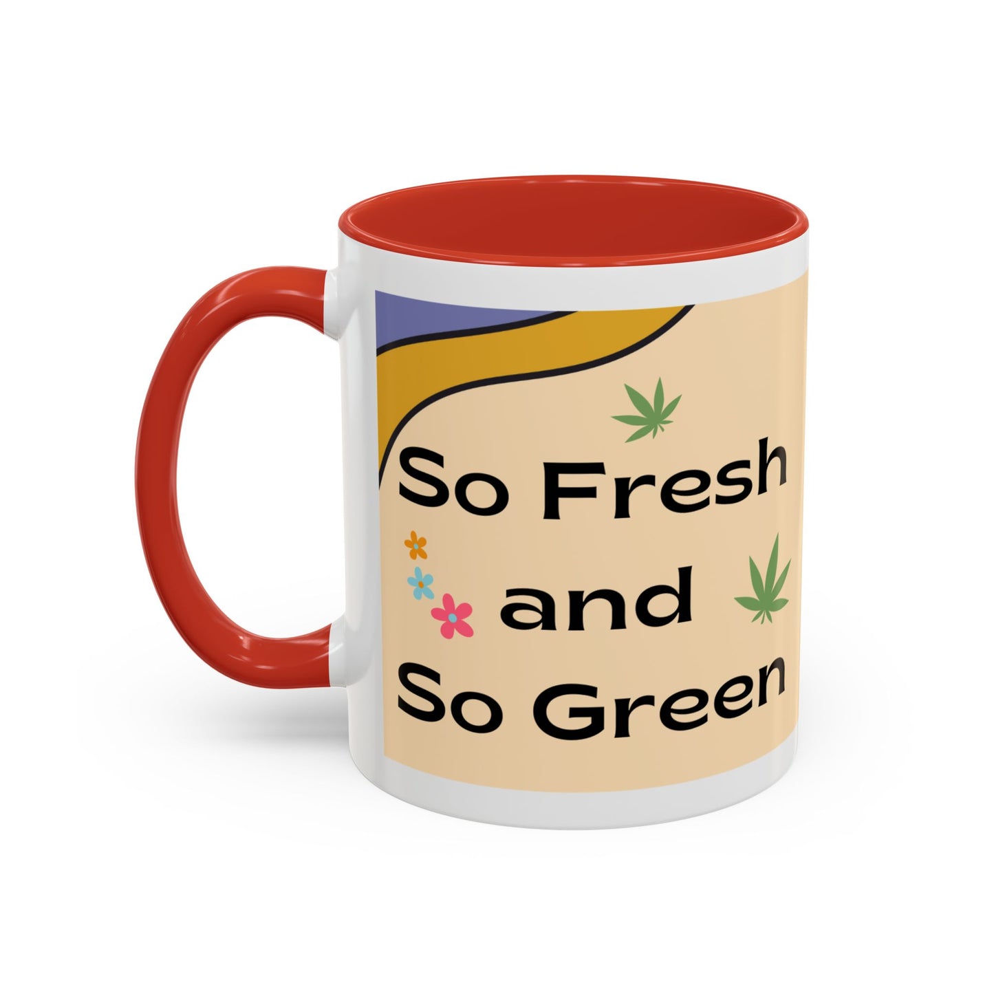 Weed Mug, Stoner Gift Mug, Groovy Stoner Mug, 70s Weed Gift, Groovy Weed Mug, Hippie Gift Mug, Accent Coffee Mug (11, 15oz)