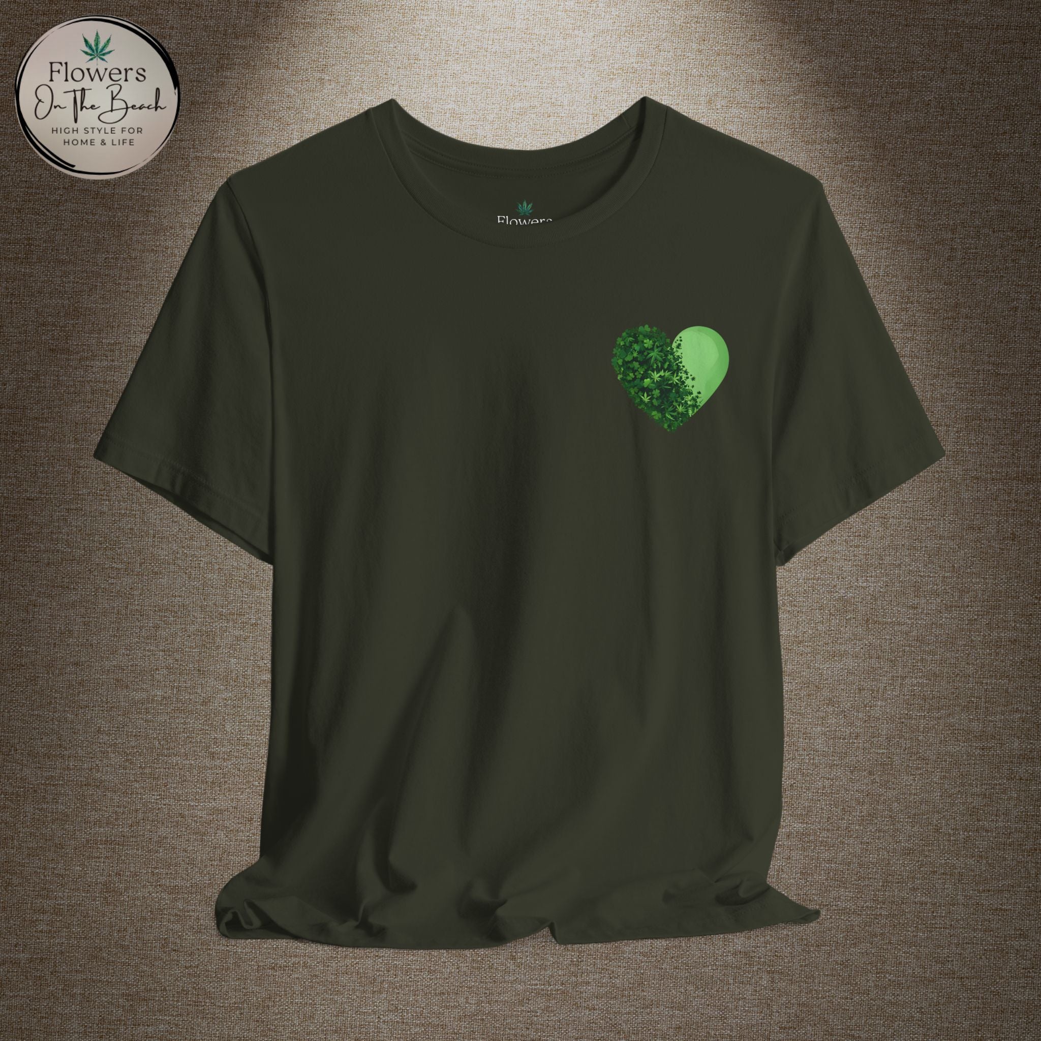 St. Patrick's Day Tee with Subtle Weed Leaves